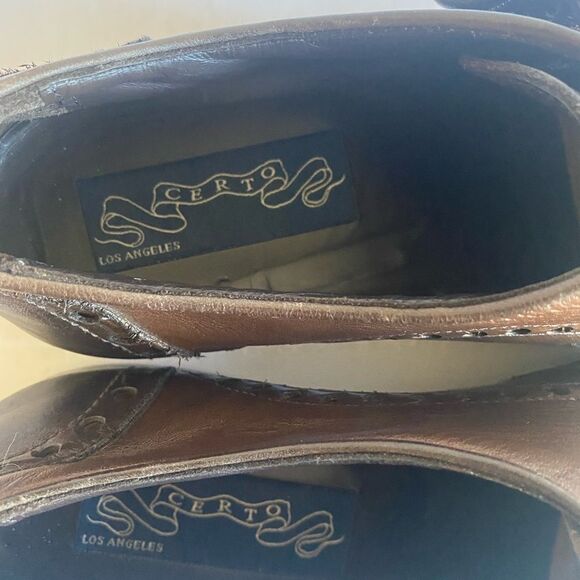 CERTO Men’s Single Monk Strap Wing Tip Leather Shoes Size 42 / 9.5 US - Picture 15 of 15